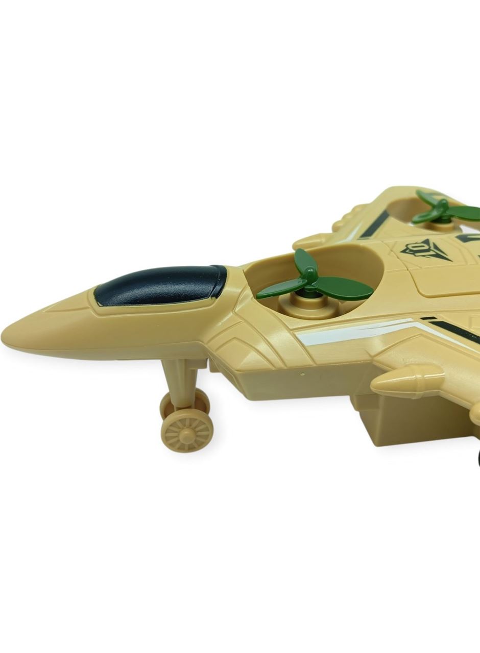 Sürtmeli Döner 4 Pervaneli Uçak - Kahverengi