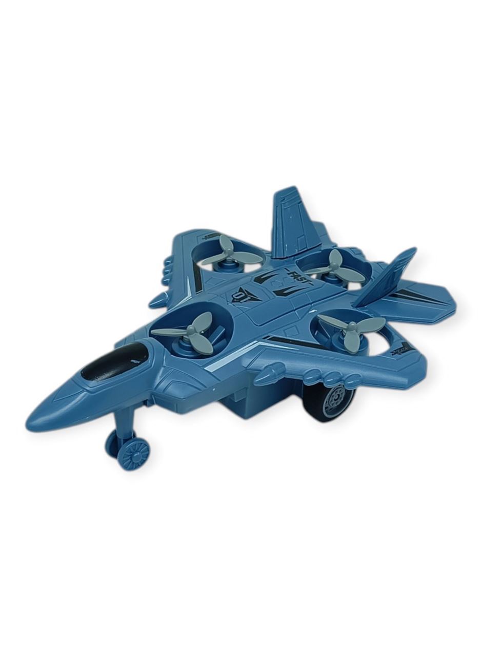 Sürtmeli Döner 4 Pervaneli Uçak - Mavi