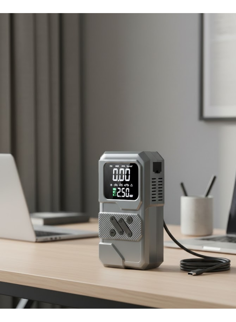 LED Işıklı Akü Takviye ve Lastik Şişirme Cihazı