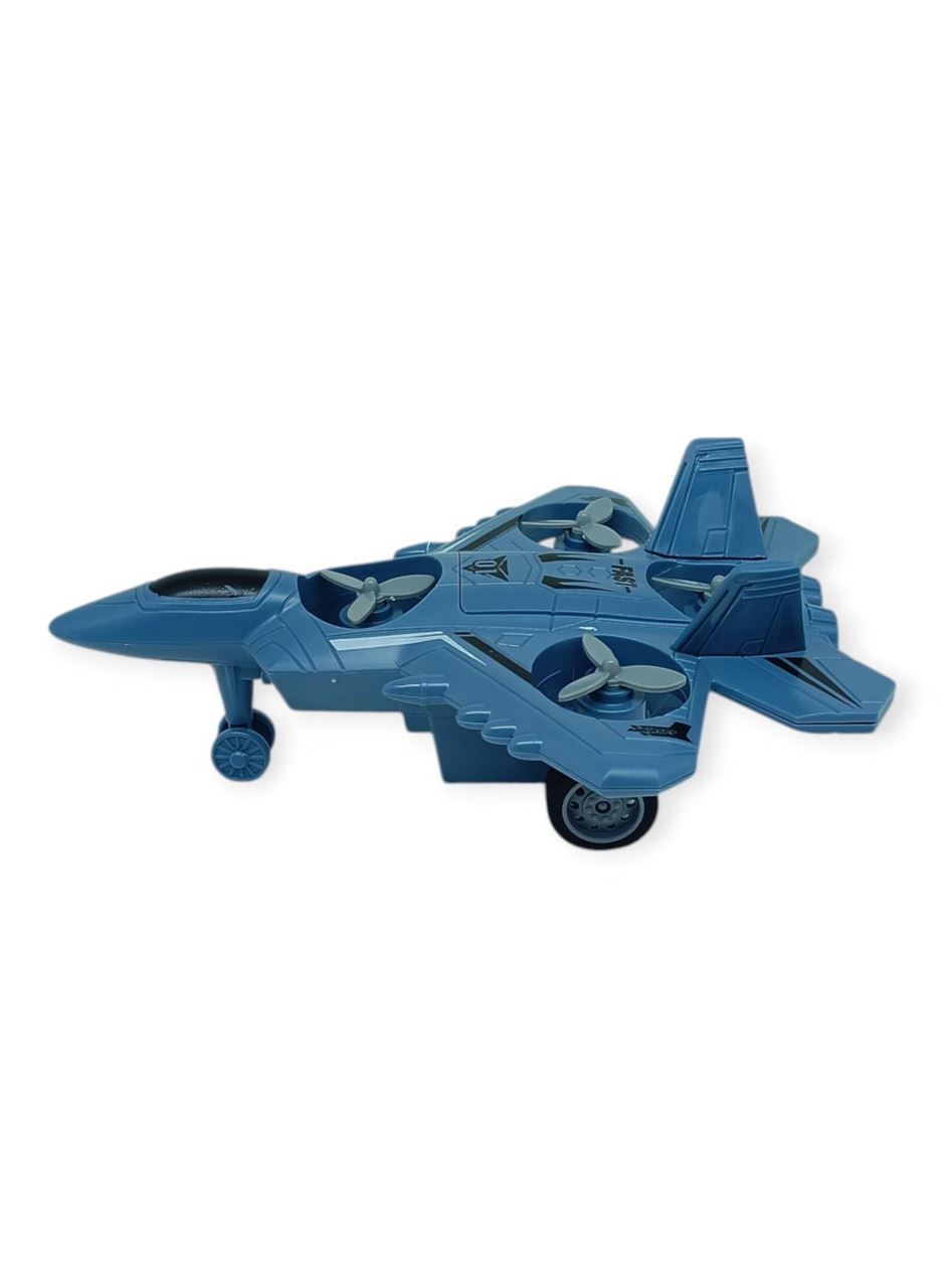 Sürtmeli Döner 4 Pervaneli Uçak - Mavi