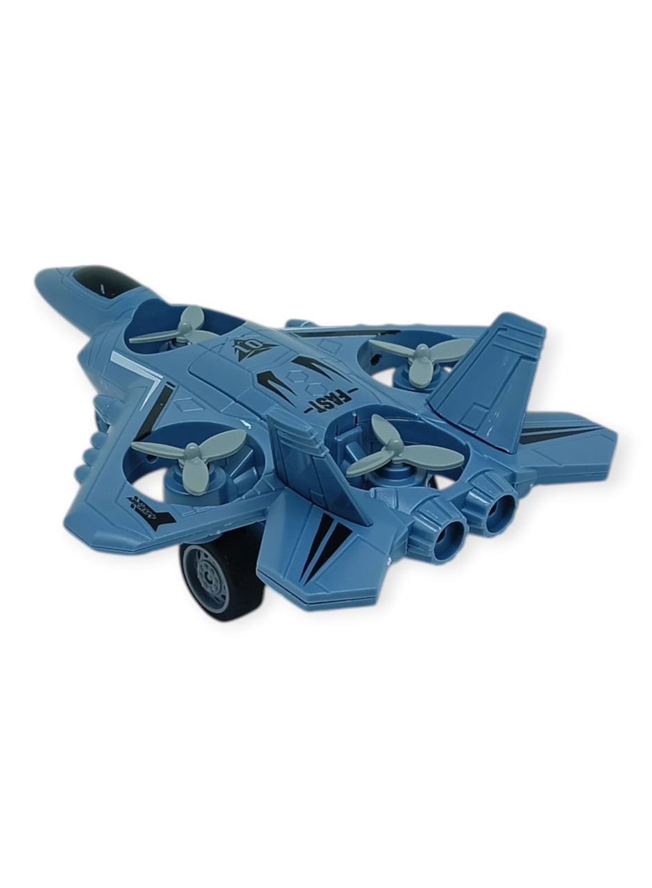 Sürtmeli Döner 4 Pervaneli Uçak - Mavi