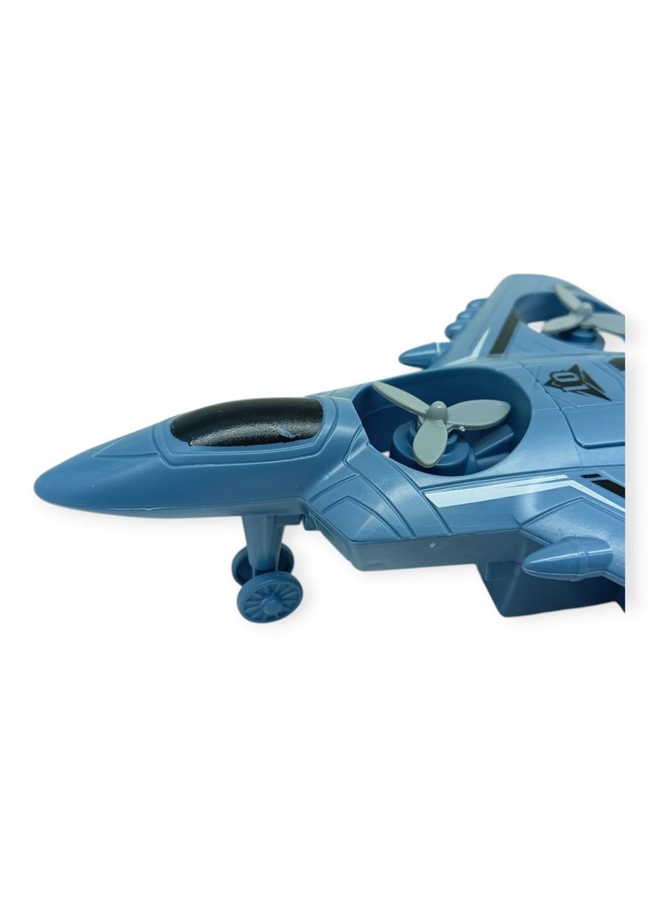 Sürtmeli Döner 4 Pervaneli Uçak - Mavi