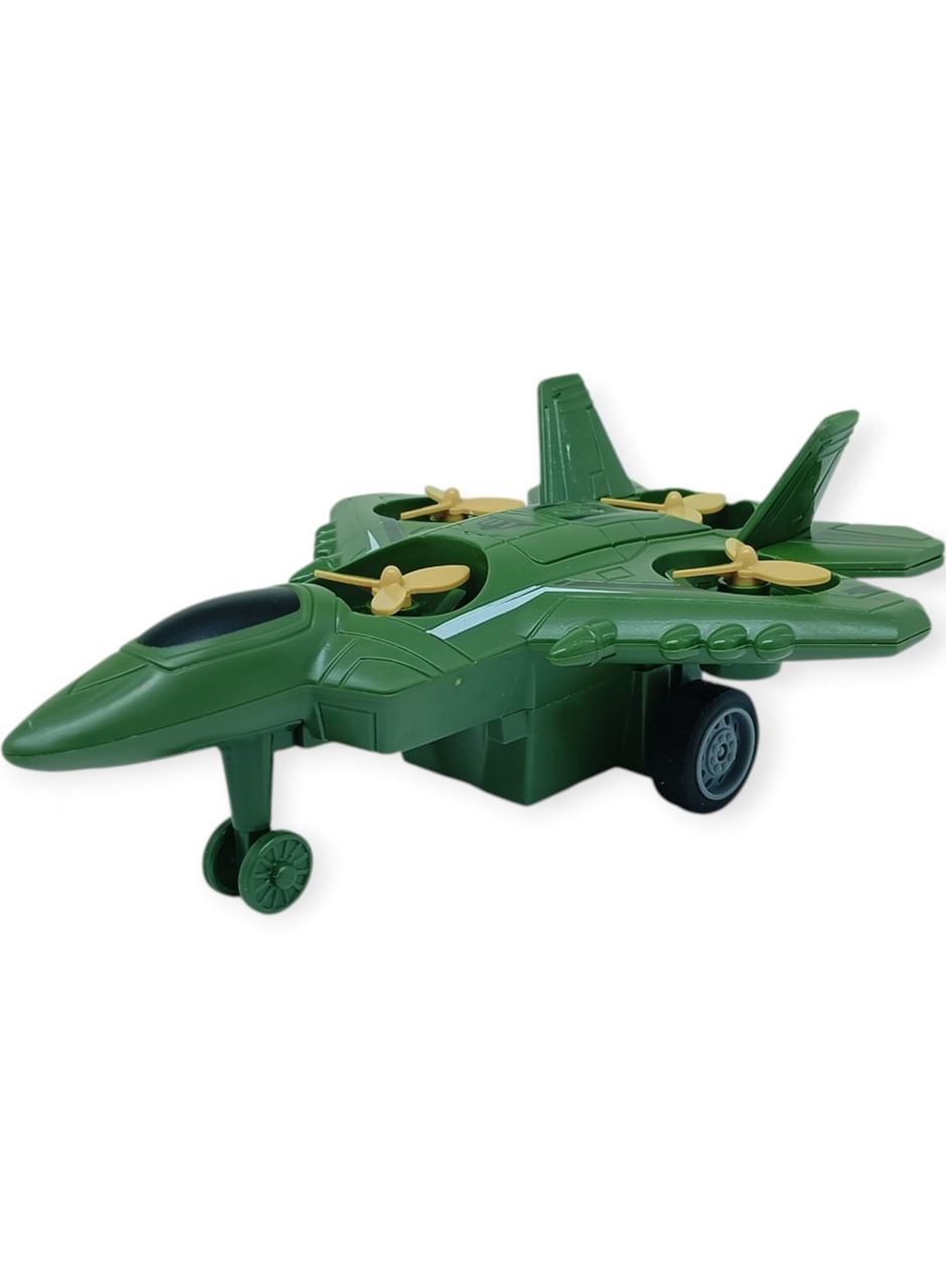 Sürtmeli Döner 4 Pervaneli Uçak - Yeşil