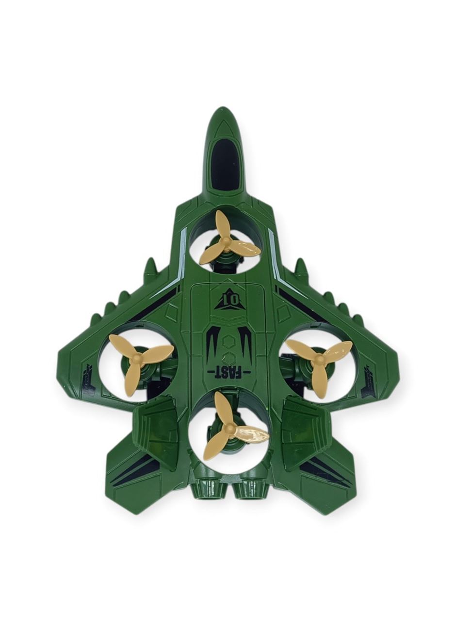 Sürtmeli Döner 4 Pervaneli Uçak - Yeşil