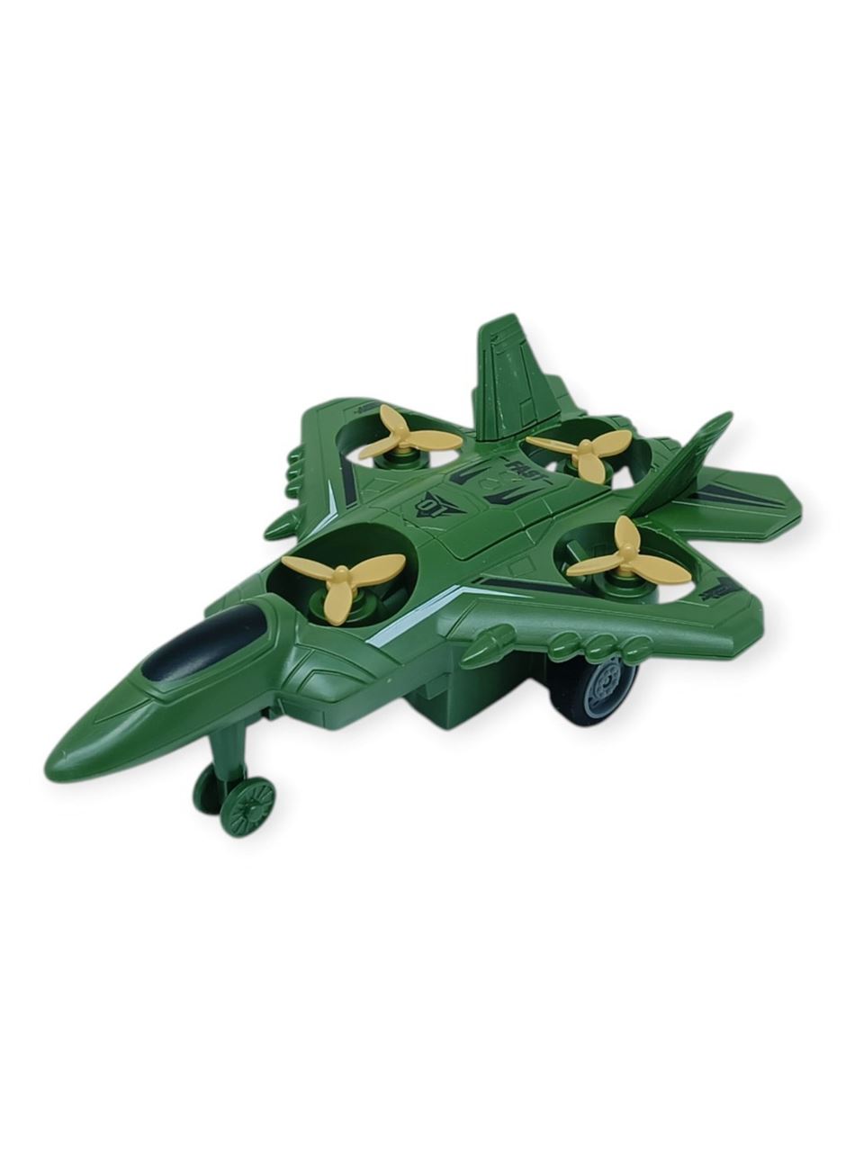 Sürtmeli Döner 4 Pervaneli Uçak - Yeşil