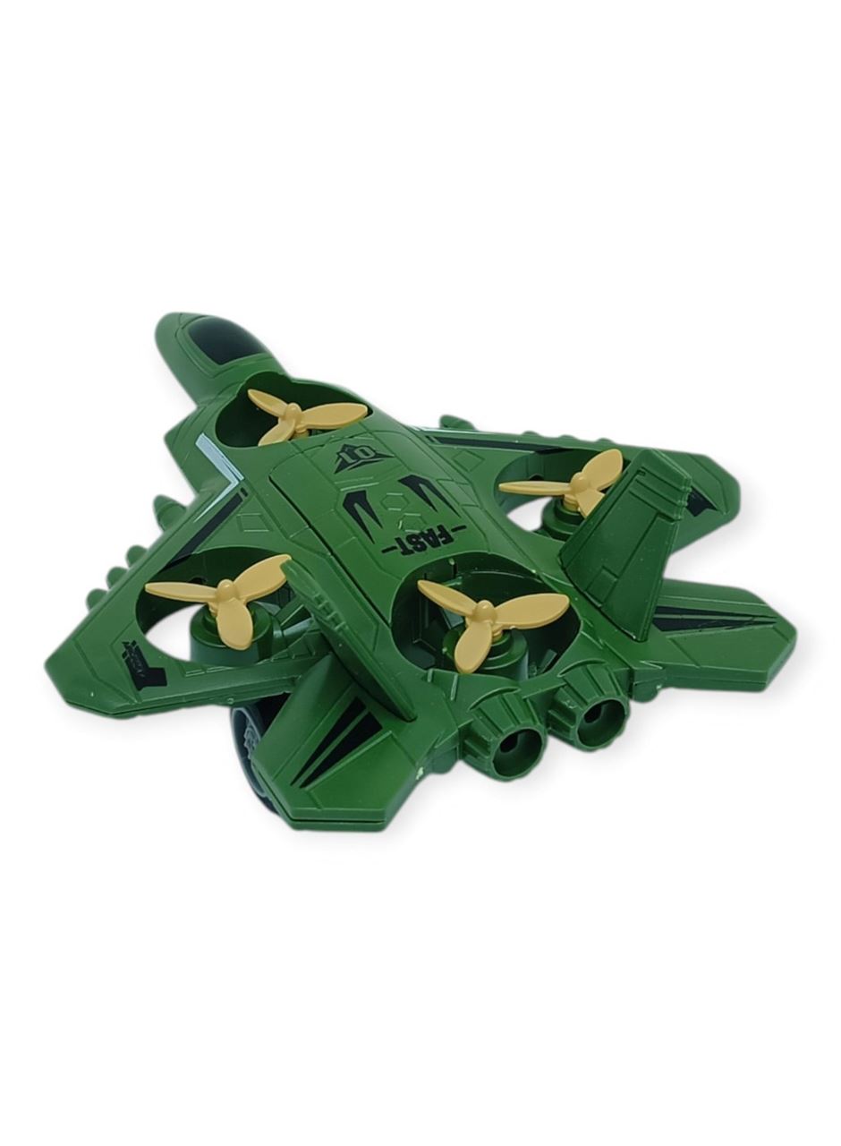 Sürtmeli Döner 4 Pervaneli Uçak - Yeşil
