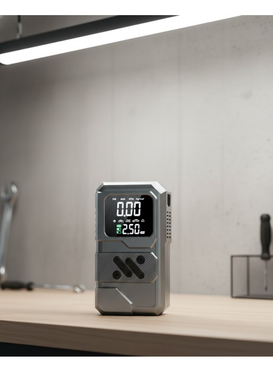 Araçlar İçin Akü Takviye Lastik Şişirme ve Powerbank Cihazı