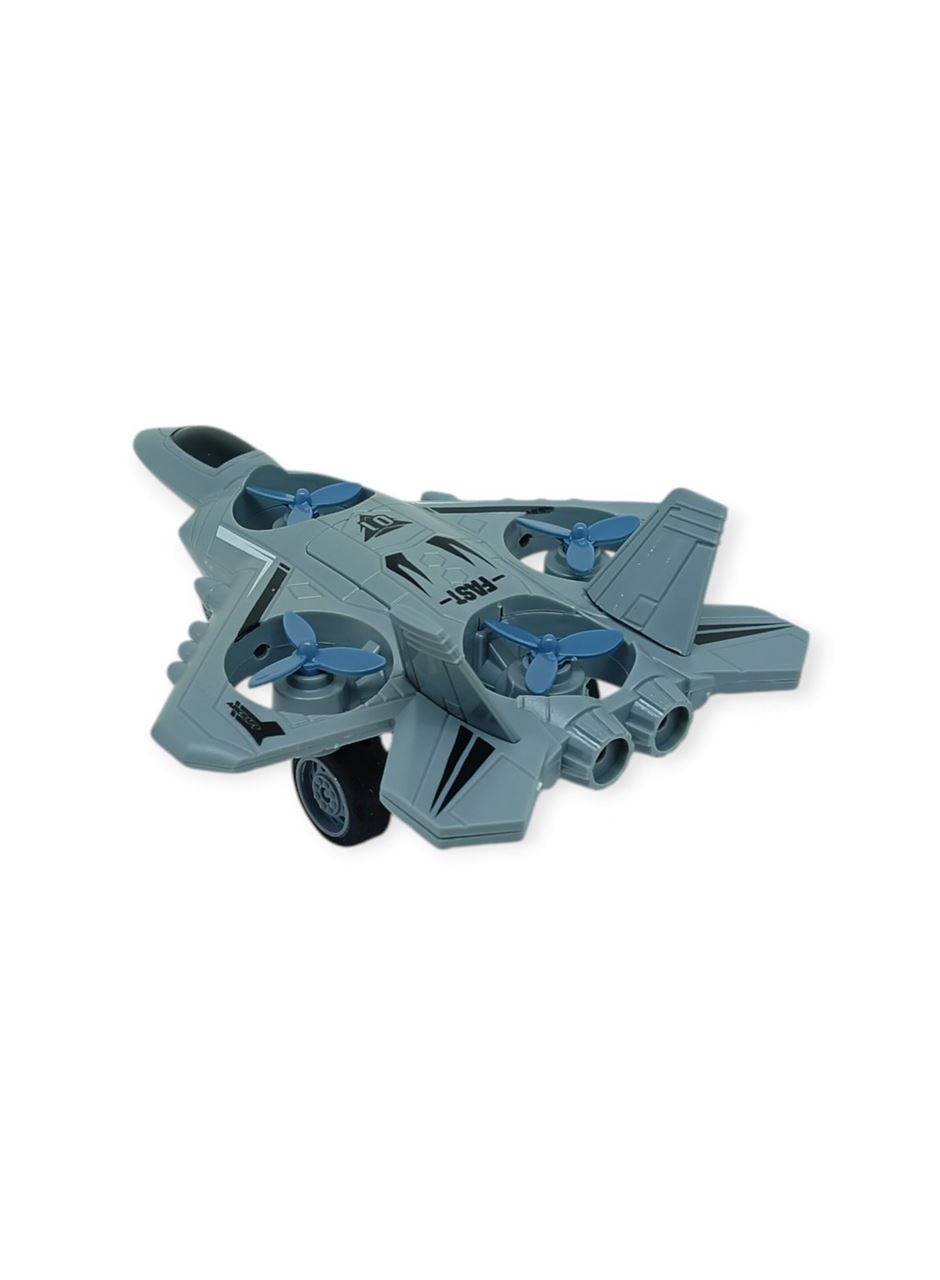 Sürtmeli Döner 4 Pervaneli Uçak - Gri