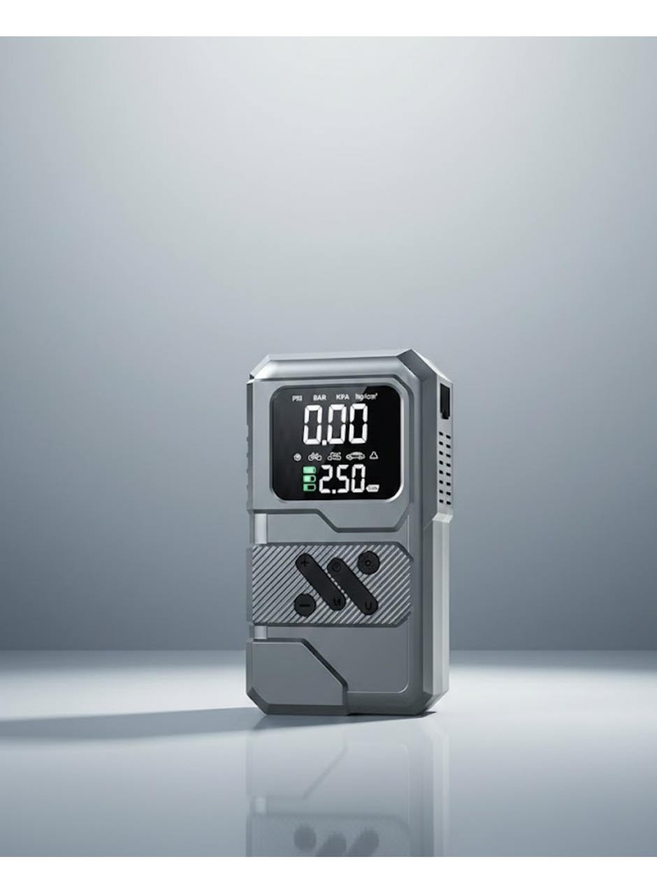 Taşınabilir Araç Akü Takviye ve Hava Kompresörü Powerbank Özellikli