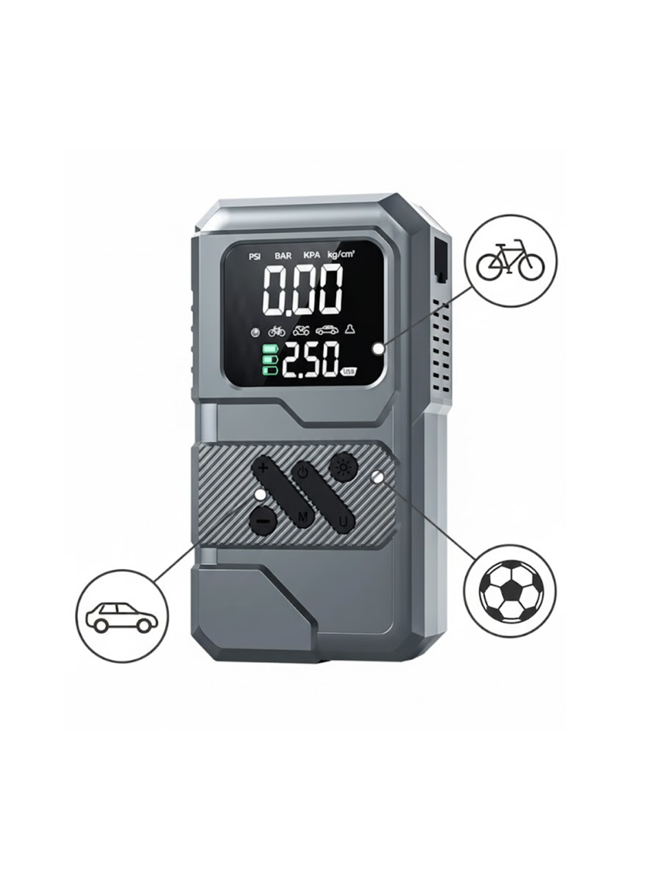 Taşınabilir Araç Akü Takviye ve Hava Kompresörü Powerbank Özellikli