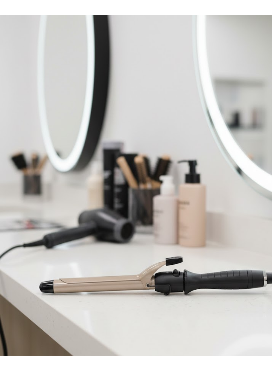 Kalın Bukleler İçin 25 mm Saç Maşası Seramik Plakalı 230 Derece