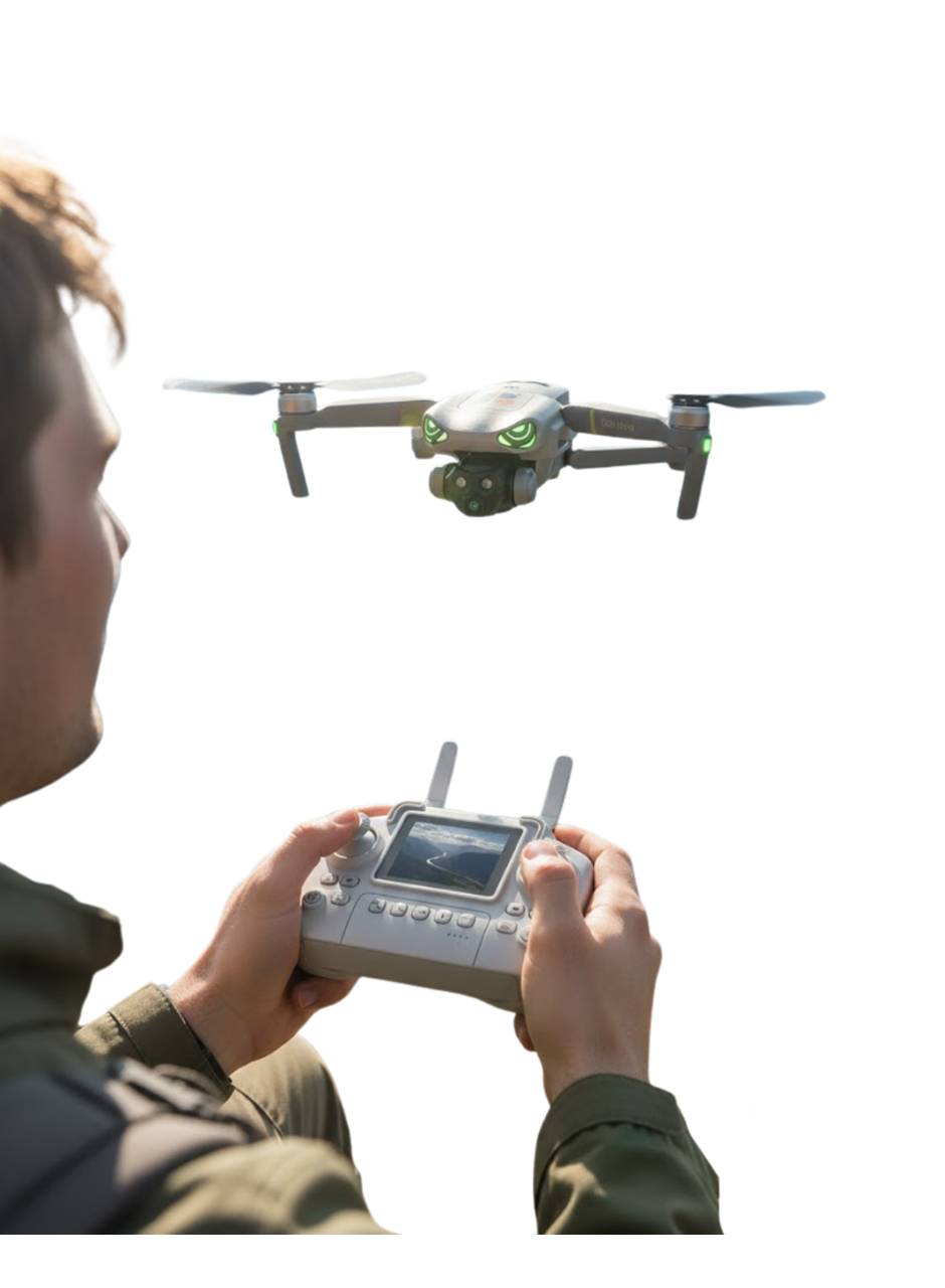 Tek Tuşla Kalkış İniş Özellikli Katlanabilir Drone