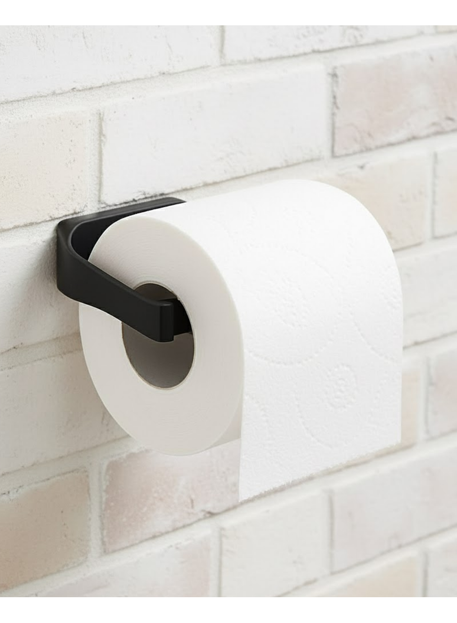 Siyah Tuvalet Kağıdı Tutucu Mat Kaplama Banyo Peçetelik