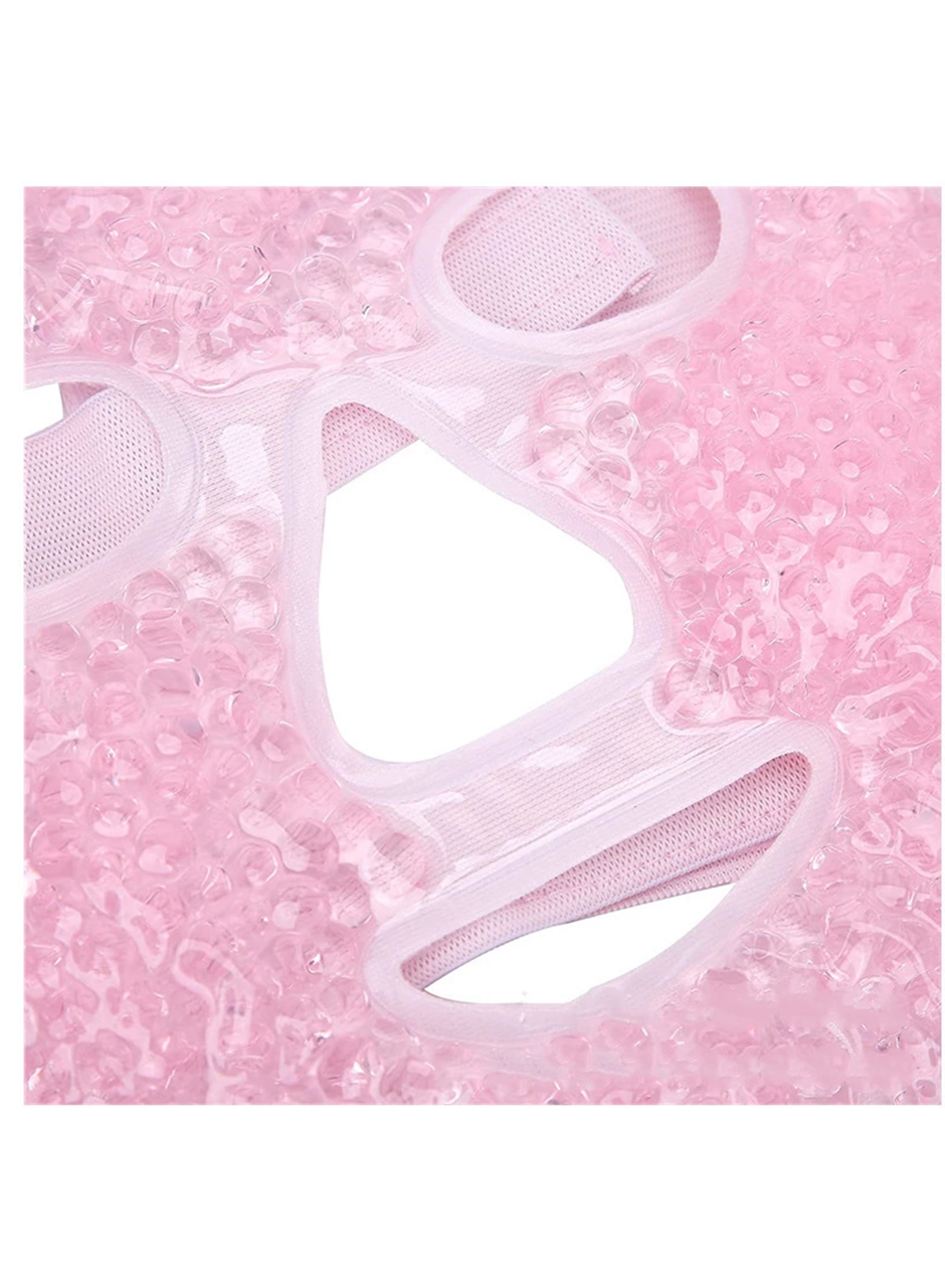Terapi Jel Yüz Maskesi Soğuk Ve Sıcak Boncuklu Ayarlanabilir Maske (Pembe) (