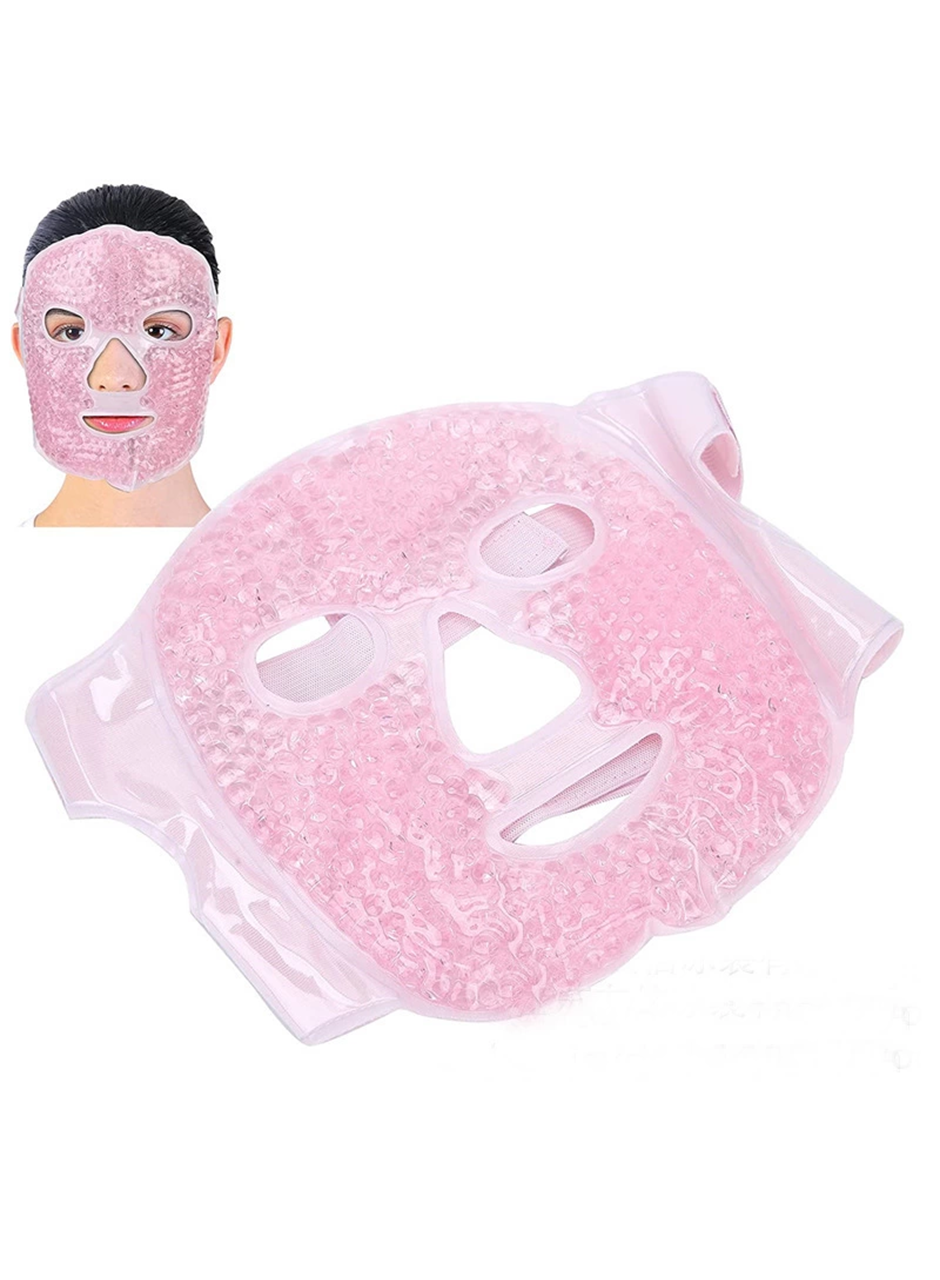 Terapi Jel Yüz Maskesi Soğuk Ve Sıcak Boncuklu Ayarlanabilir Maske (Pembe) (