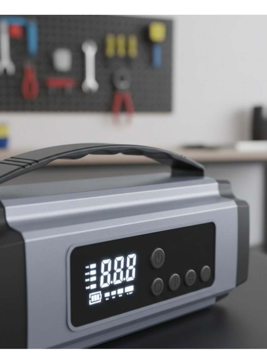 Acil Durumlar İçin Çok Fonksiyonlu Araç Akü Takviyesi Hava Kompresörü ve Güç Kaynağı