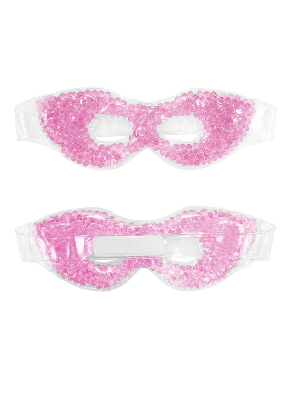Terapi Jel Boncuklu Yüz ve Göz Maskesi Seti Pembe Sıcak ve Soğuk Kullanım (