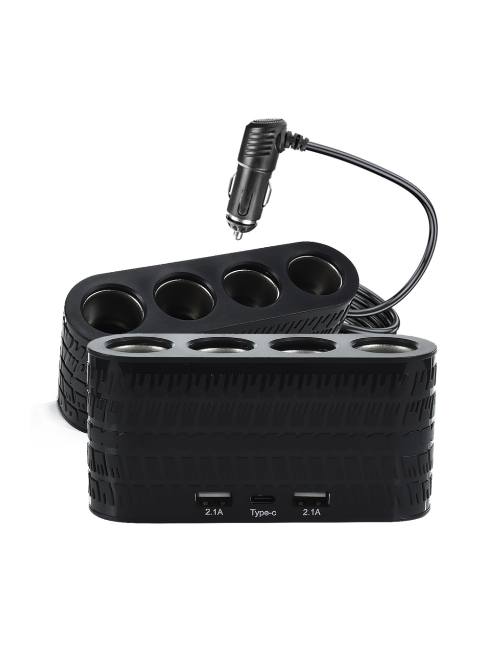 Araçlar İçin 4’lü Çakmak Çoklayıcı Type C USB ve Koruma Sistemli