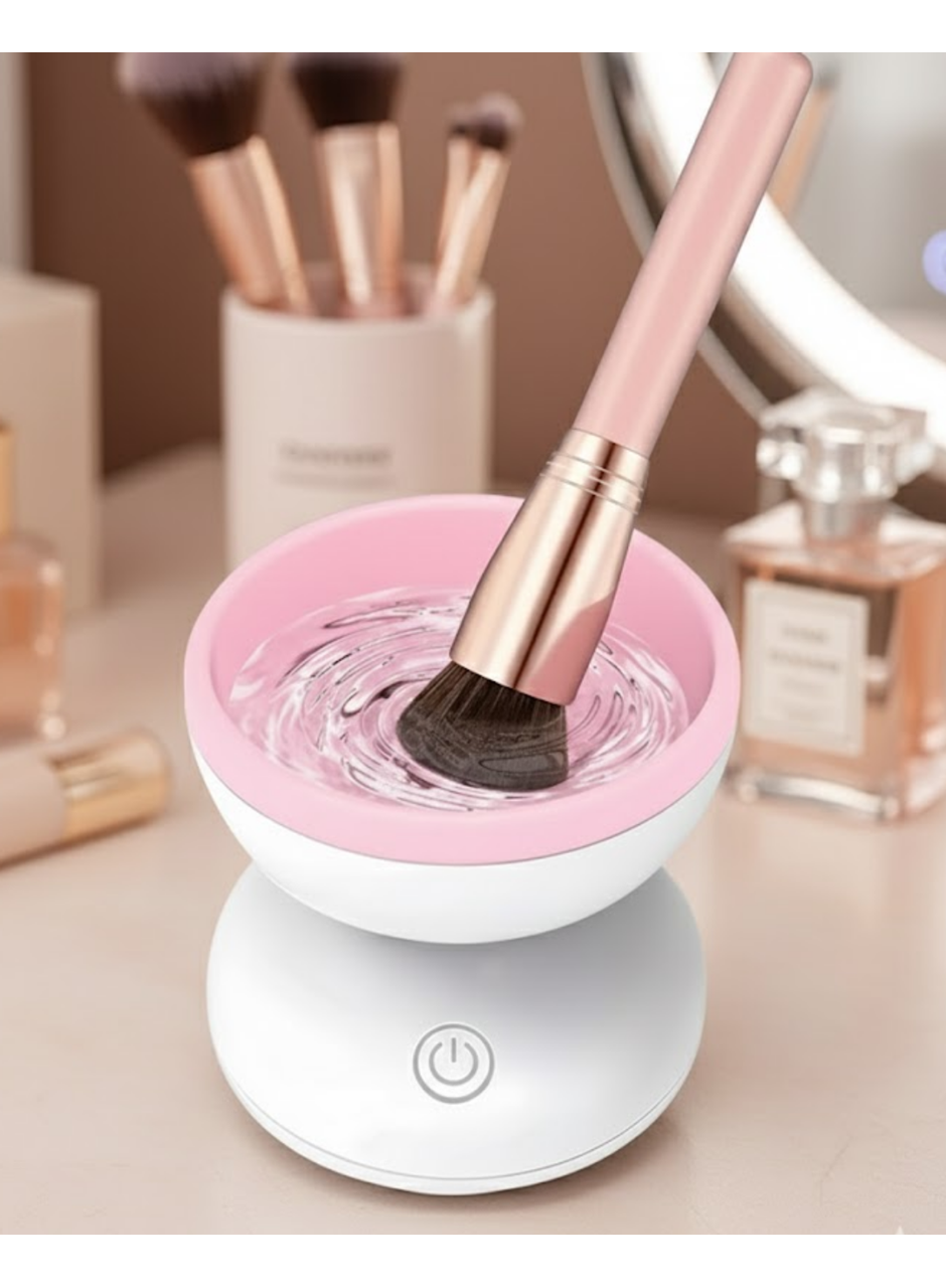 Otomatik Makyaj Fırçası Temizleyici USB Destekli Taşınabilir Cihaz