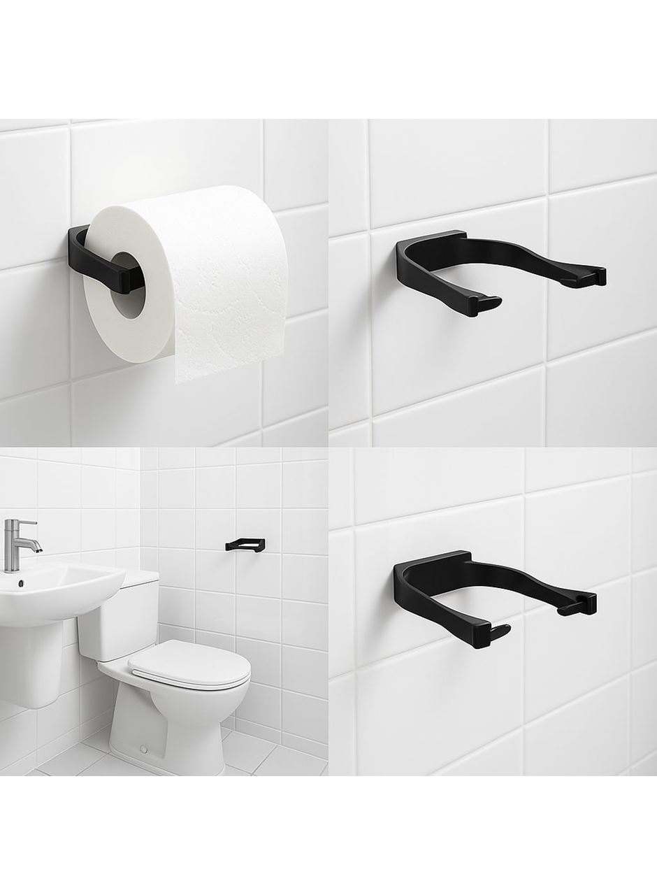 Modern Siyah Tuvalet Kağıtlığı Duvar Tipi Minimal Tasarım Peçetelik