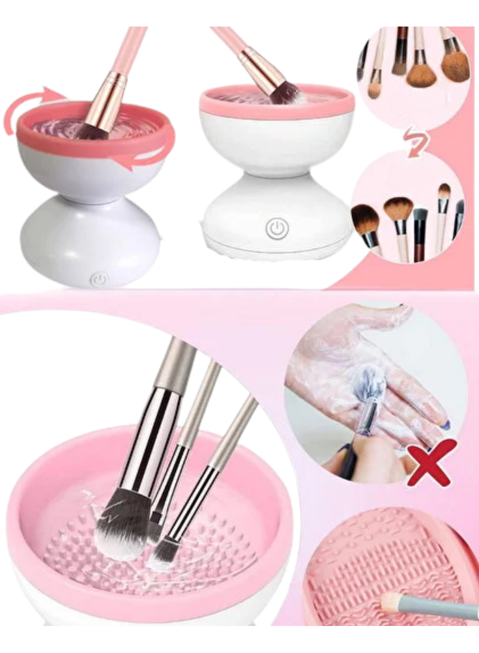 Otomatik Makyaj Fırçası Temizleyici USB Destekli Taşınabilir Cihaz