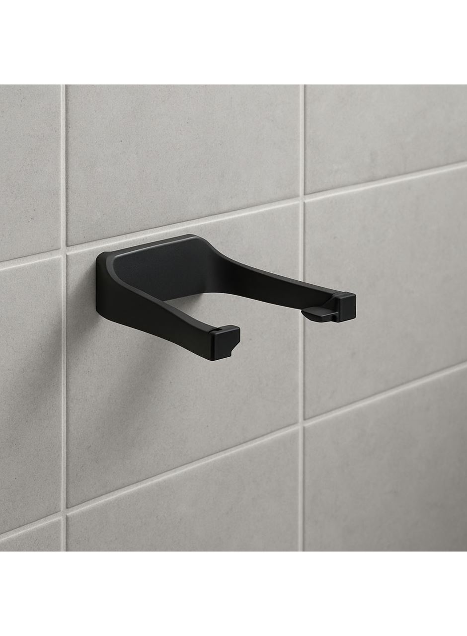 Modern Siyah Tuvalet Kağıtlığı Duvar Tipi Minimal Tasarım Peçetelik