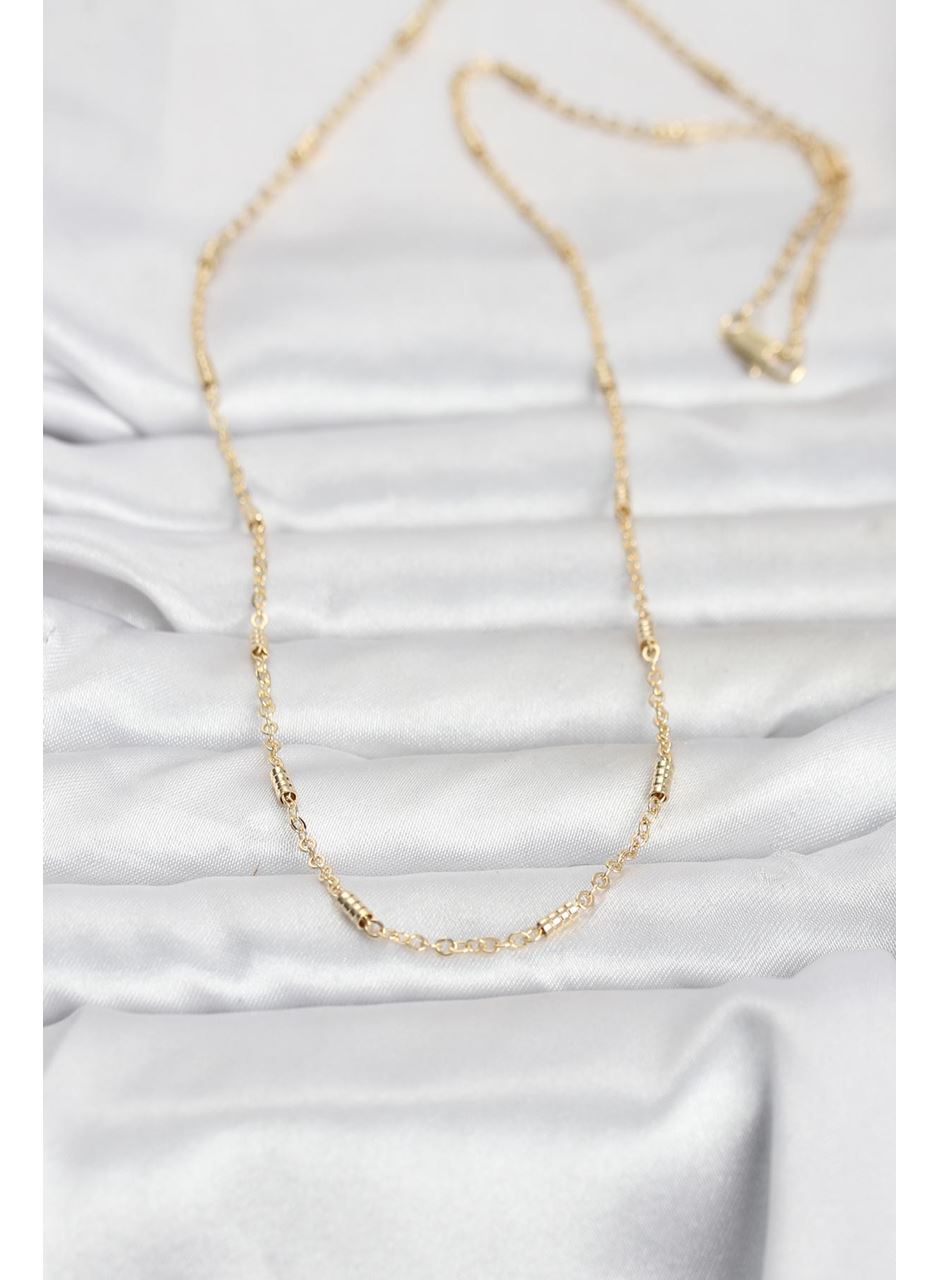CM 14K Gold Renk Bar Zincir Model 60 cm Kadın Kolye