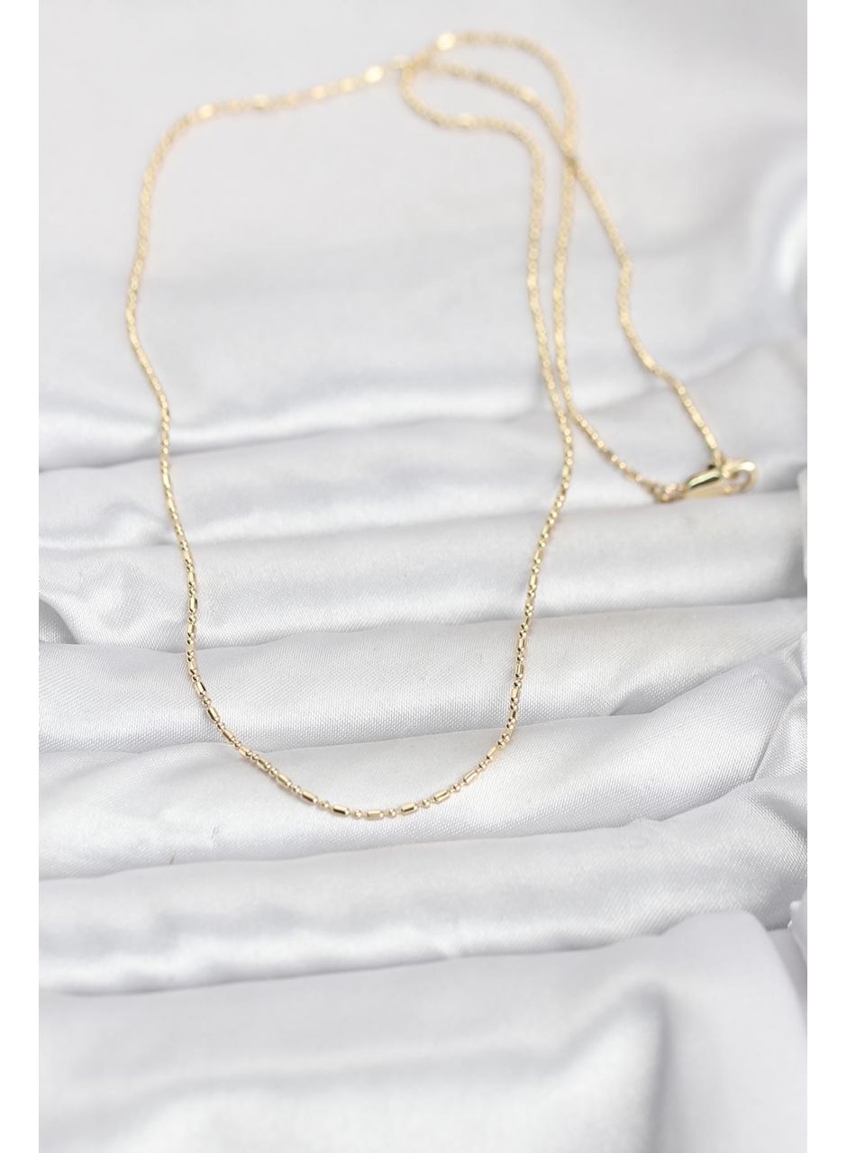 CM 14K Gold Renk Parçalı Topçuk Model 60 cm Kadın Kolye