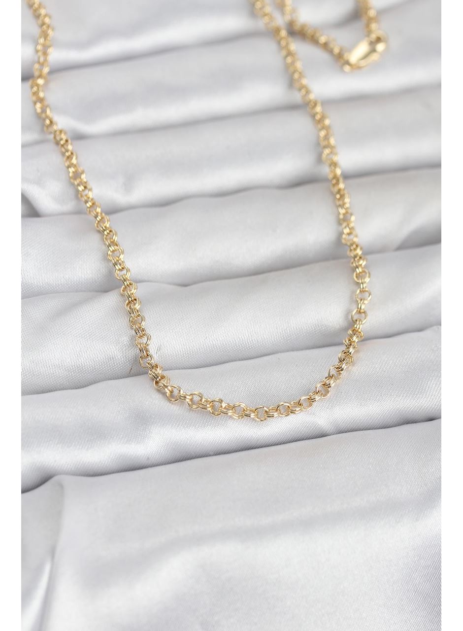 CM 14K Gold Renk Halka Zincir Model 60 cm Kadın Kolye