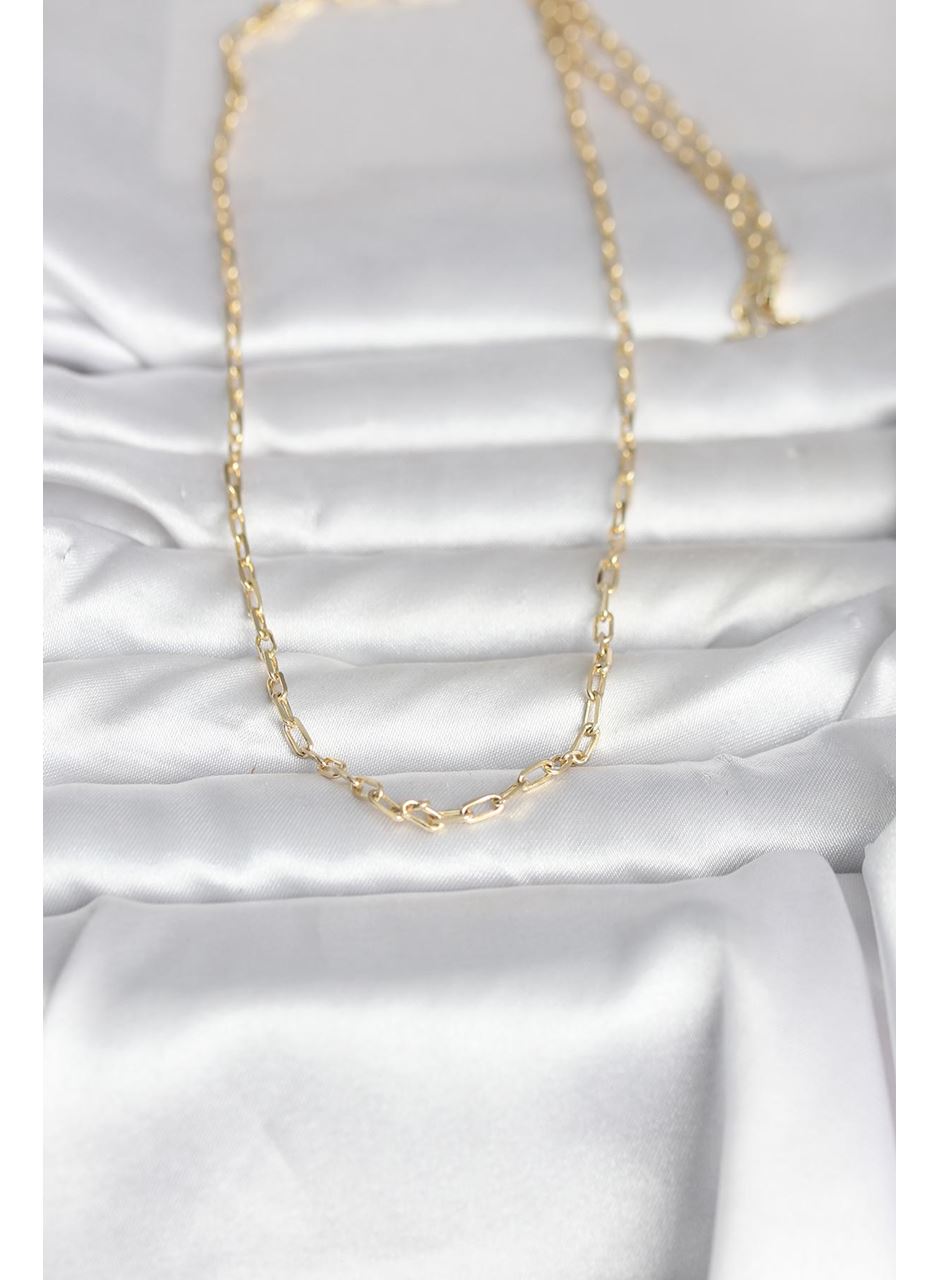 CM 14K Gold Renk Ataç Zincir Model 60 cm Kadın Kolye