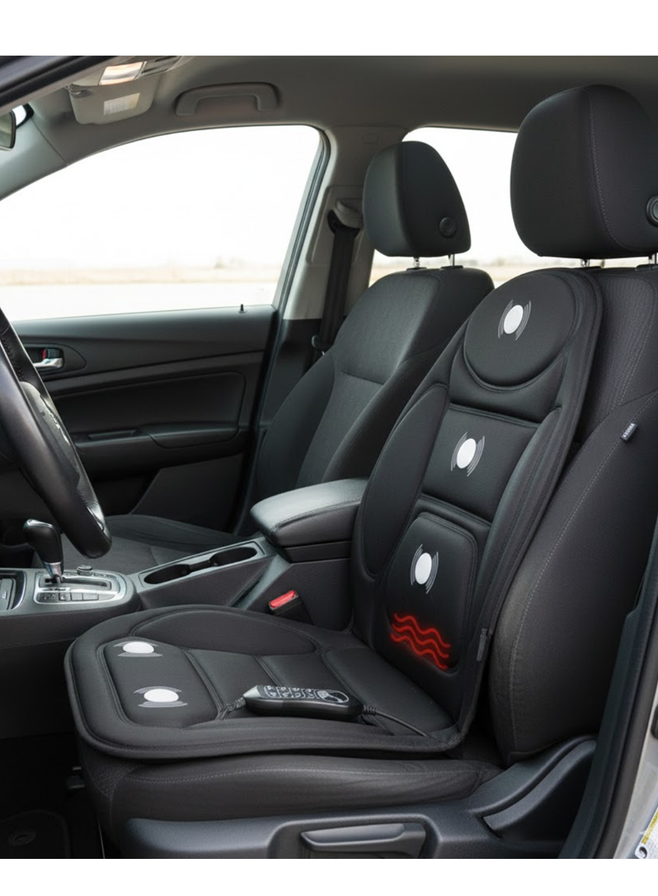 Sırt ve Bel İçin Isıtmalı Masaj Minderi Çok Bölgeli Tasarım