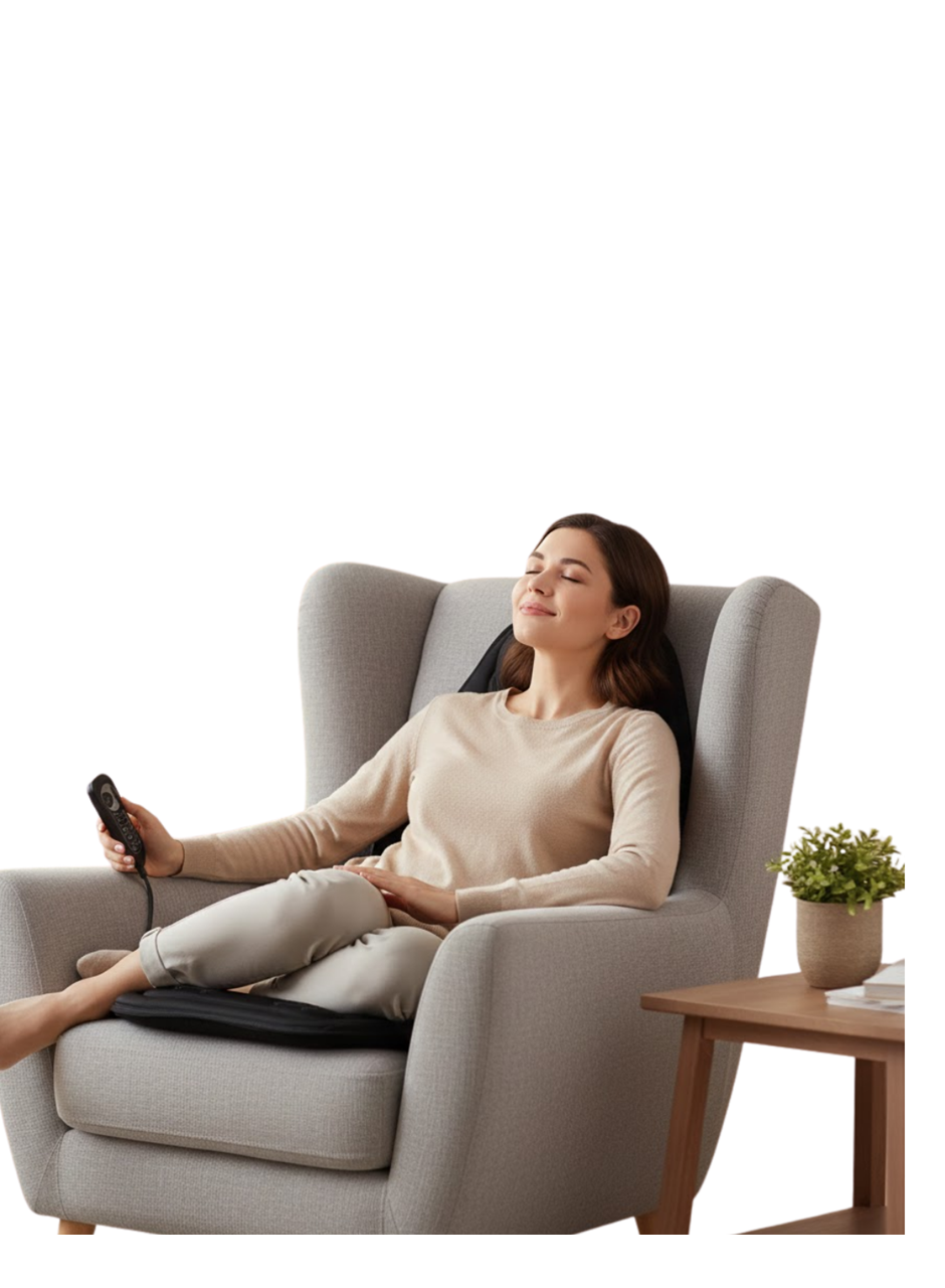 Sırt ve Bel İçin Isıtmalı Masaj Minderi Çok Bölgeli Tasarım