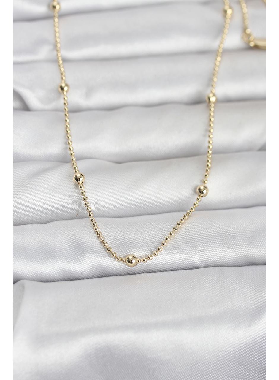 CM 14K Gold Renk Top Zincir 60 cm Kadın Kolye