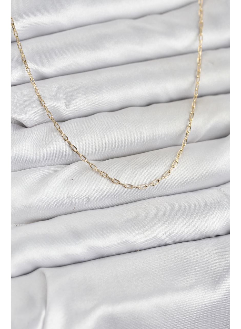 CM 14K Gold Renk Ataç Zincir Model 60 cm Kadın Kolye