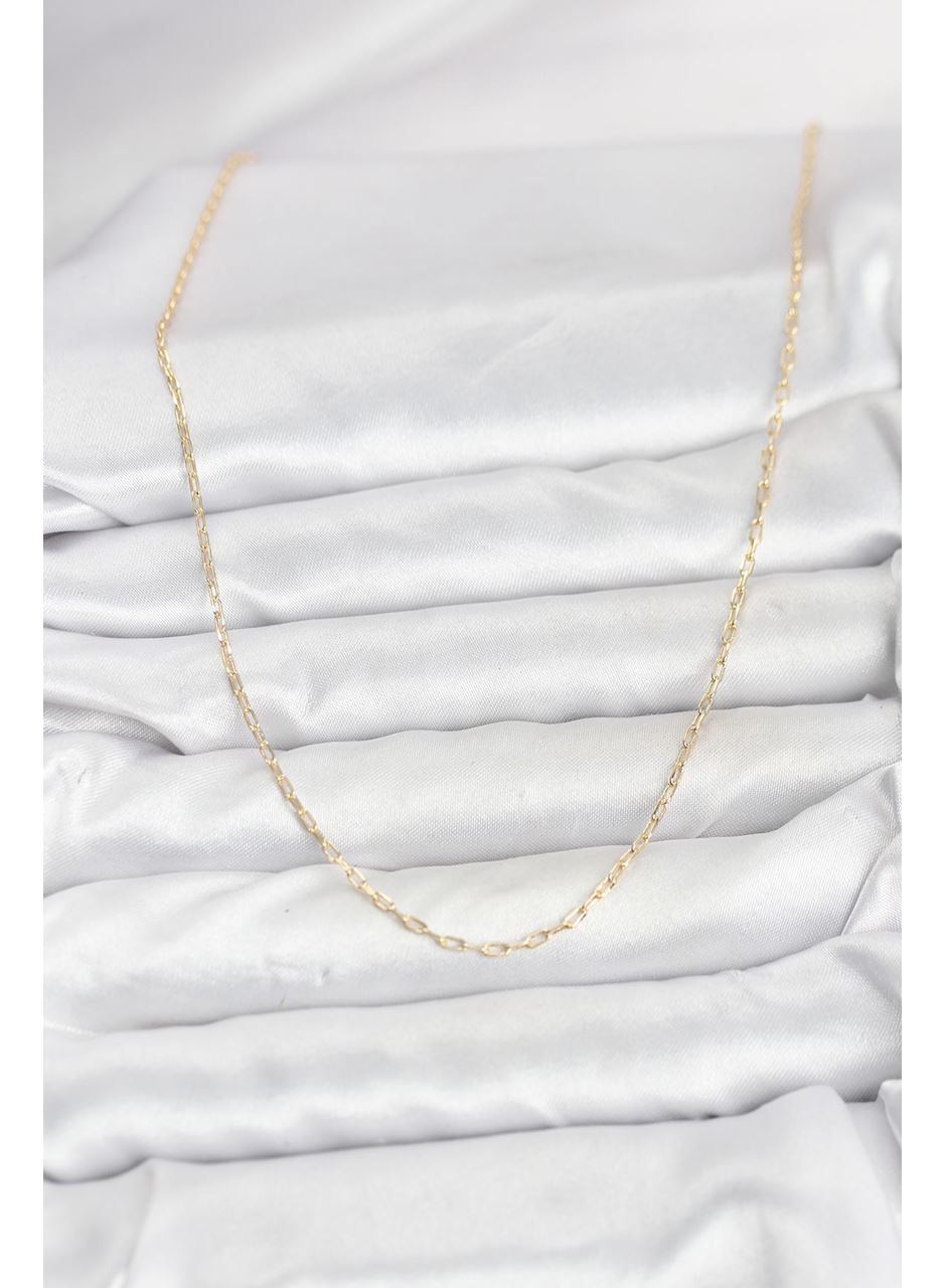 CM 14K Gold Renk Ataç Zincir Model 60 cm Kadın Kolye