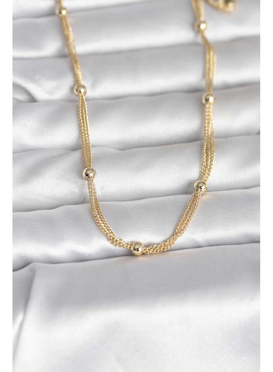 CM 14K Gold Renk Topçuk Model 60 cm Kadın Kolye