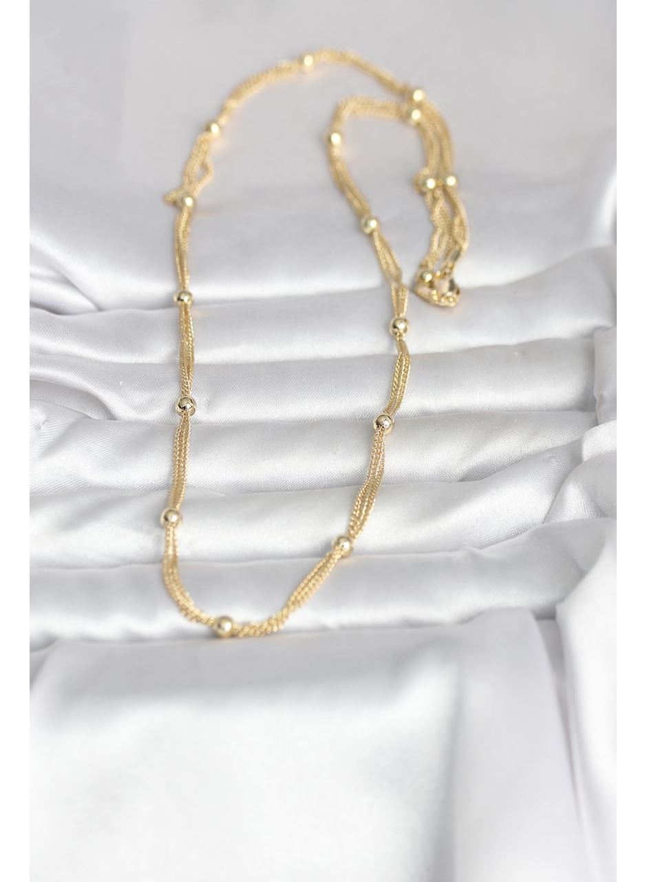 CM 14K Gold Renk Topçuk Model 60 cm Kadın Kolye