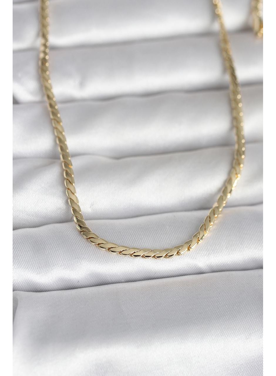 CM 14K Gold Renk Yassı Model 60 cm Kadın Kolye