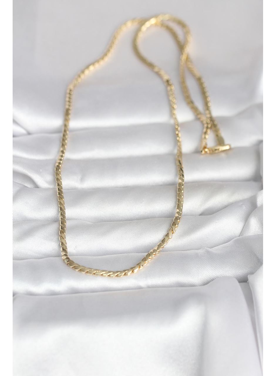 CM 14K Gold Renk Yassı Model 60 cm Kadın Kolye