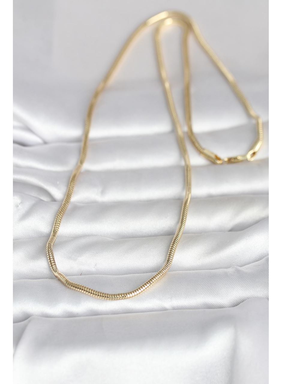 CM 14K Gold Renk Yılan Zincir Model 60 cm Kadın Kolye