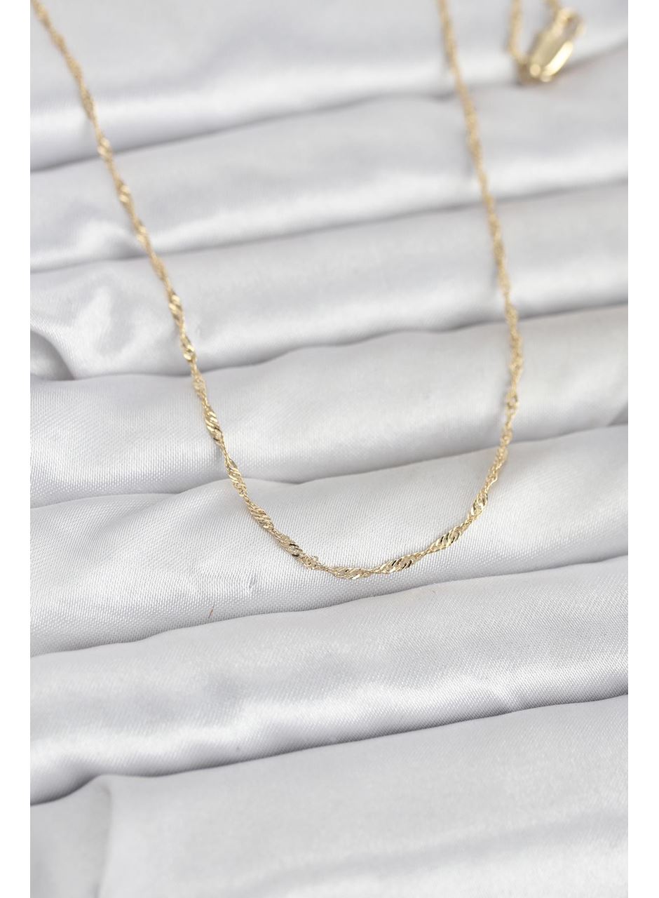 CM 14K Gold Renk Burgu Model 60 cm Kadın Kolye