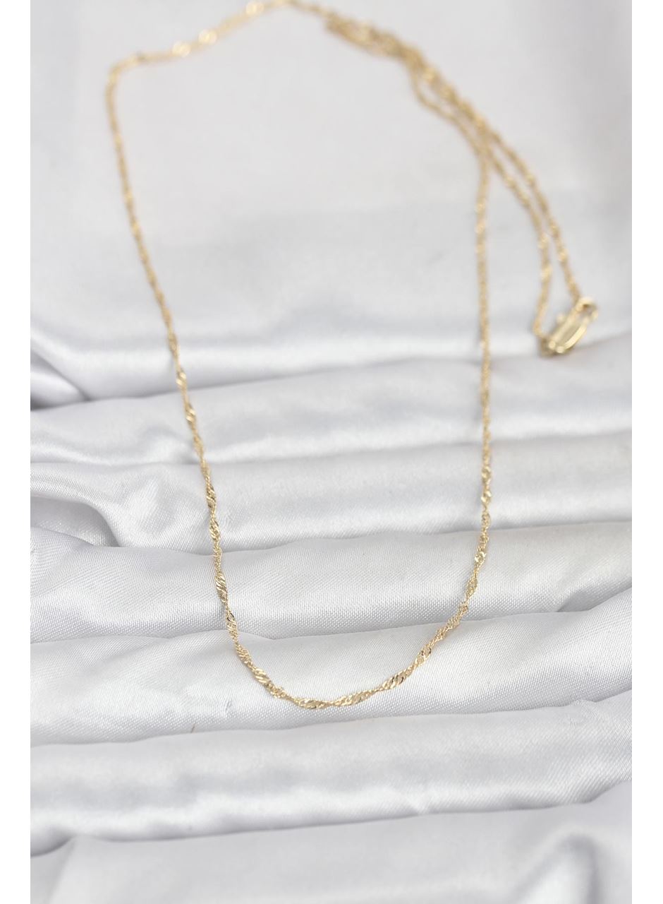 CM 14K Gold Renk Burgu Model 60 cm Kadın Kolye