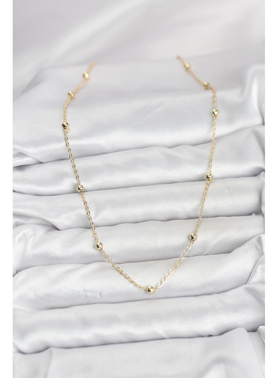 CM Gold Renk Top Zincirli Kadın Kolye