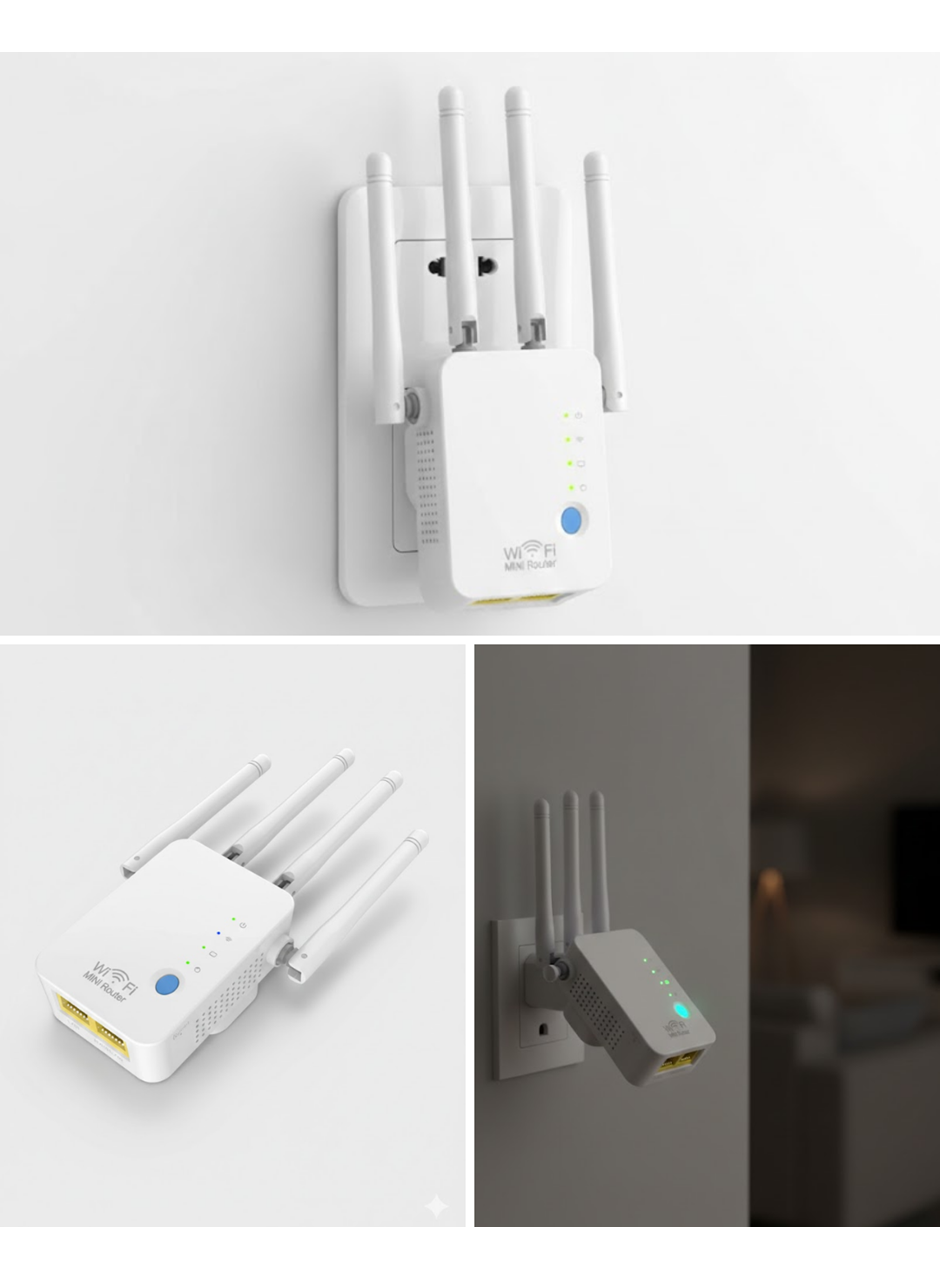 Kablosuz WiFi Tekrarlayıcı 300Mbps