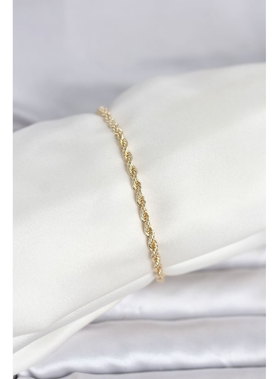 CM 14K Gold Renk Burgu Model Kadın Bileklik