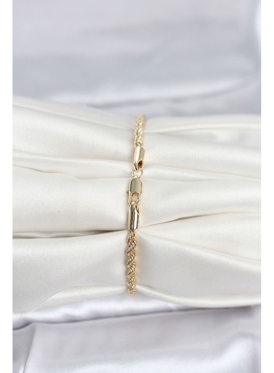 CM 14K Gold Renk Burgu Model Kadın Bileklik