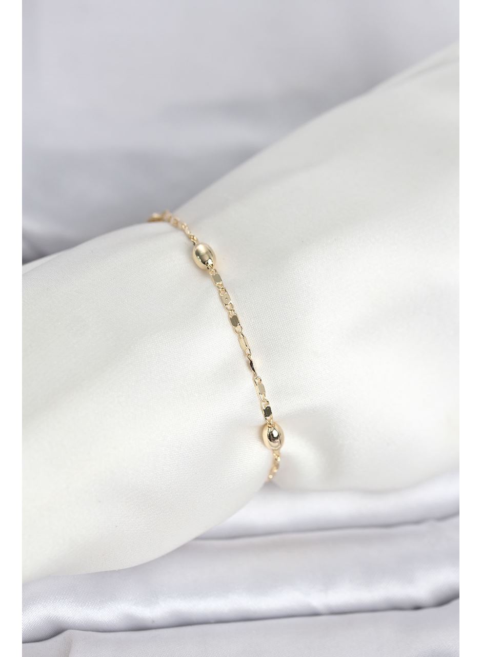 CM 14K Gold Renk Damla Topçuk Model Kadın Bileklik