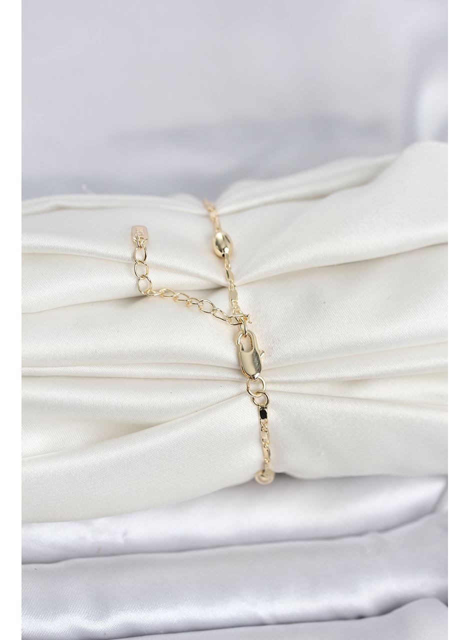 CM 14K Gold Renk Damla Topçuk Model Kadın Bileklik