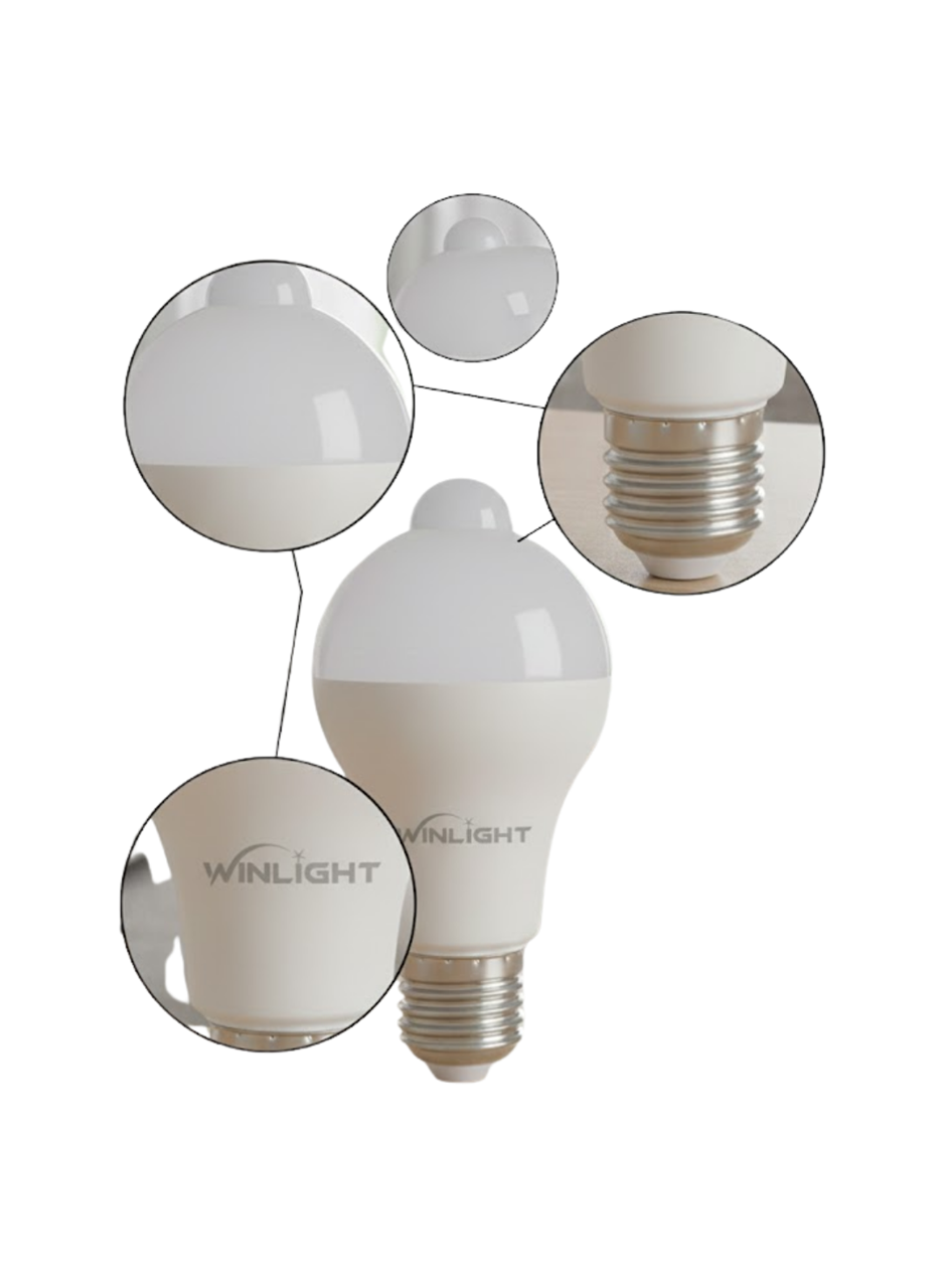 Otomatik Yanan Sensörlü LED Ampul Ev ve Ofis Kullanımına Uygun