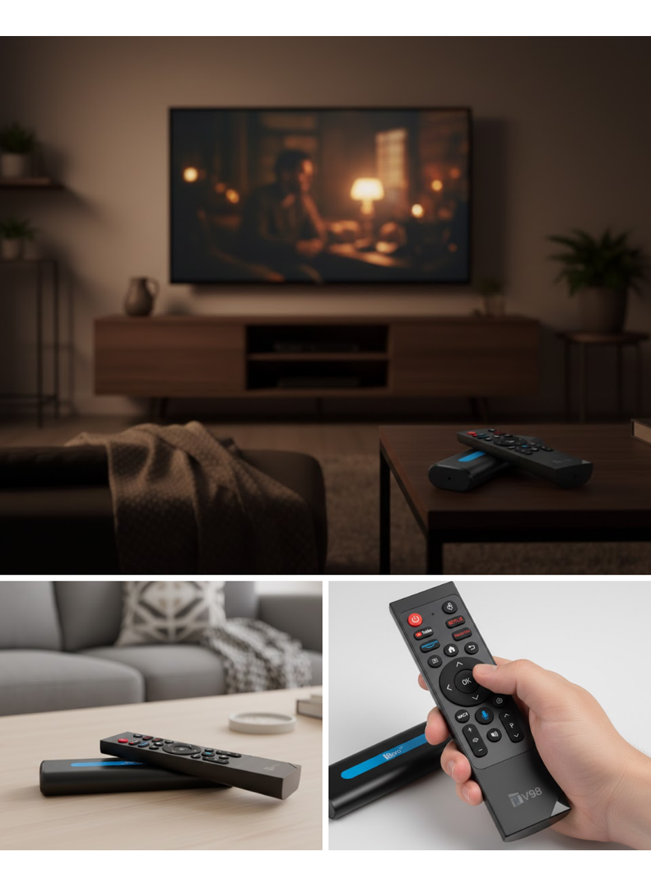 8K Android TV Stick Bas Konuş Destekli Güçlü Performans